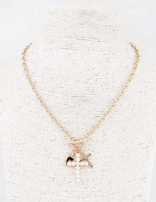 Three Cross Necklace