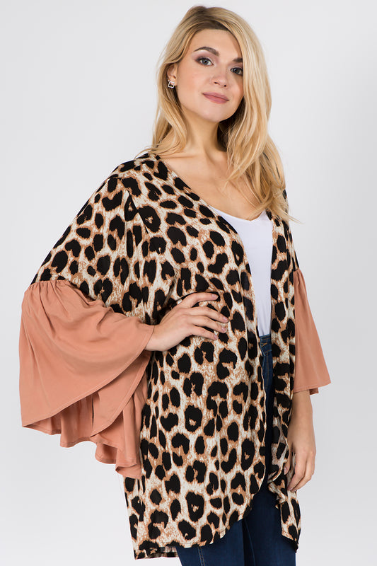 Leopard Kimono with Flare