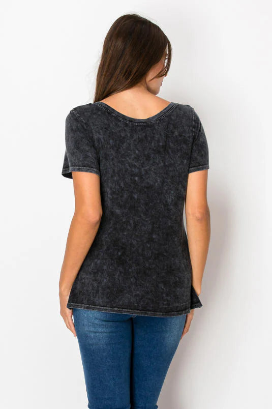 Mineral Wash Tee with Pocket