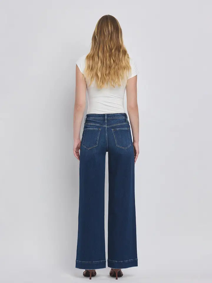 High Rise Patch Pocket Jeans